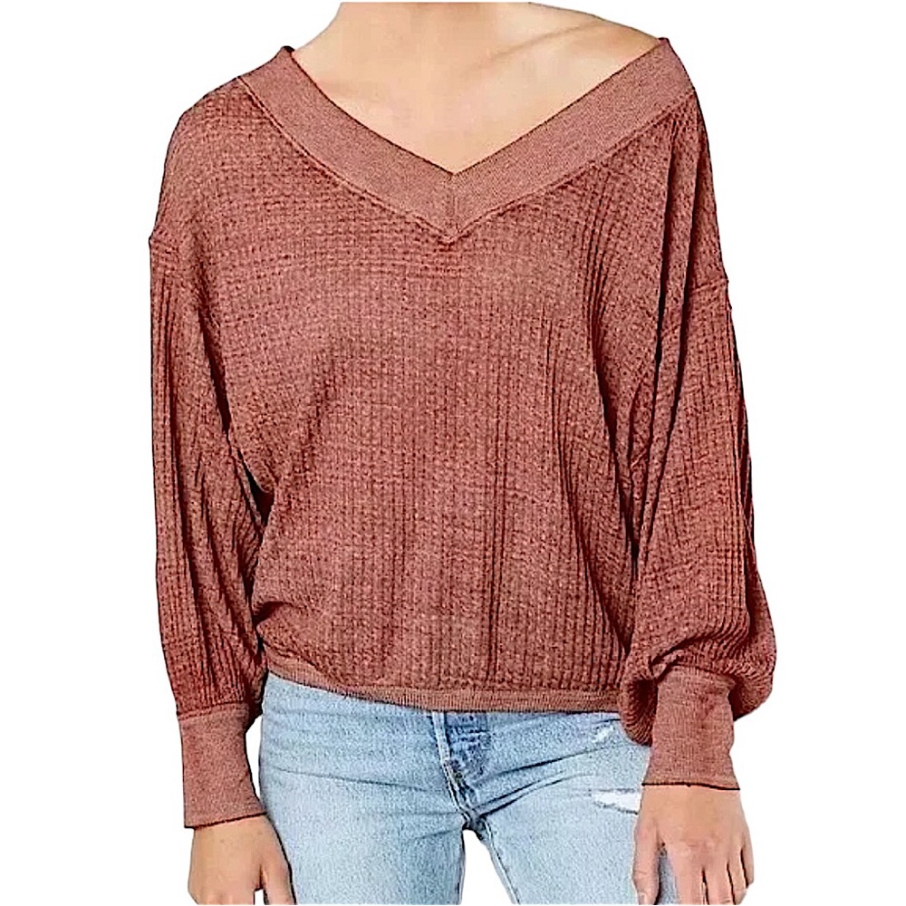 WE THE FREE x FREE PEOPLE: South Side Thermal Top -Size medium
